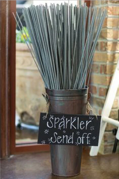 sparkler send off bucket